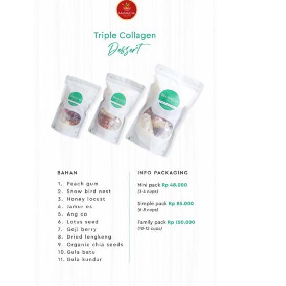 

⭐Rame-Rame Paket Triple Collagen Dessert (Peach Gum + Snow Bird Nest + Honey Locs) Mamacia Treats Personal Pack