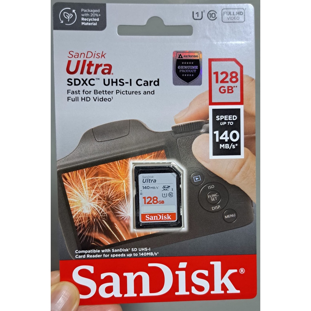 SanDisk Ultra SDXC Card class 10 128GB  140MB/s