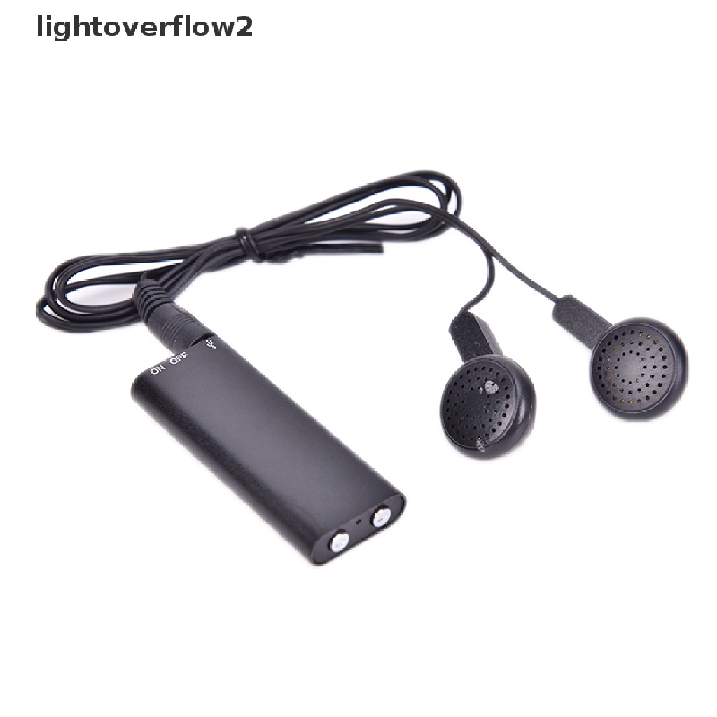 (lightoverflow2) 1pc Alat Perekam Suara Mini Portable 8GB 96 Jam (ID)