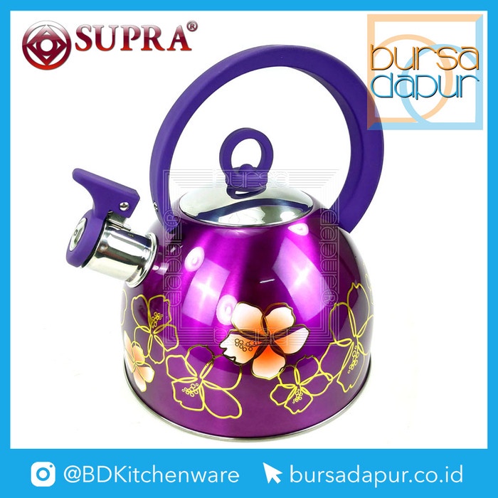 Jual Supra Stainless Steel Kettle Air Colora Liter Teko Bunyi