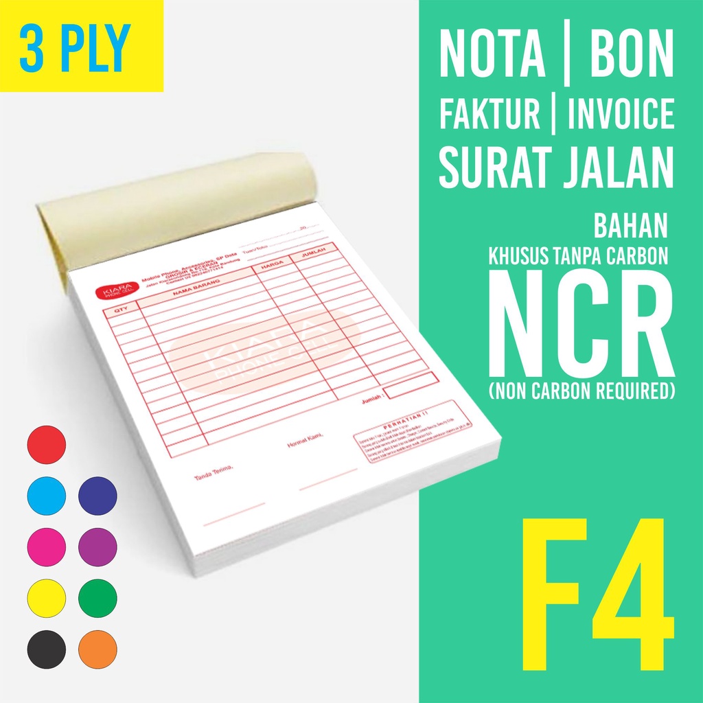 

BUKU NOTA BON 1 F4 3PLY CUSTOM