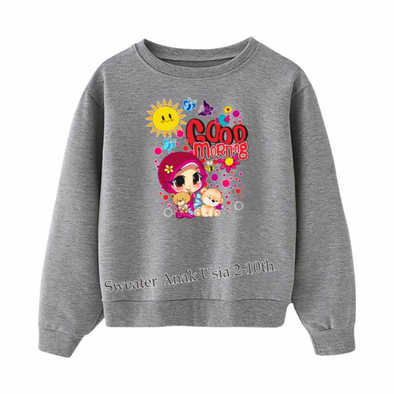 ((IB))SWEATER ANAK PEREMPUAN/HIJAB DIGITAL SABLON