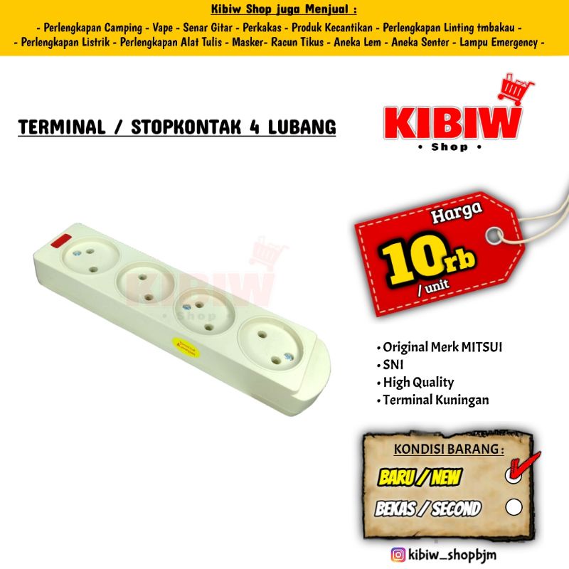 Terminal Stopkontak SNI original mitsui 4 Lubang