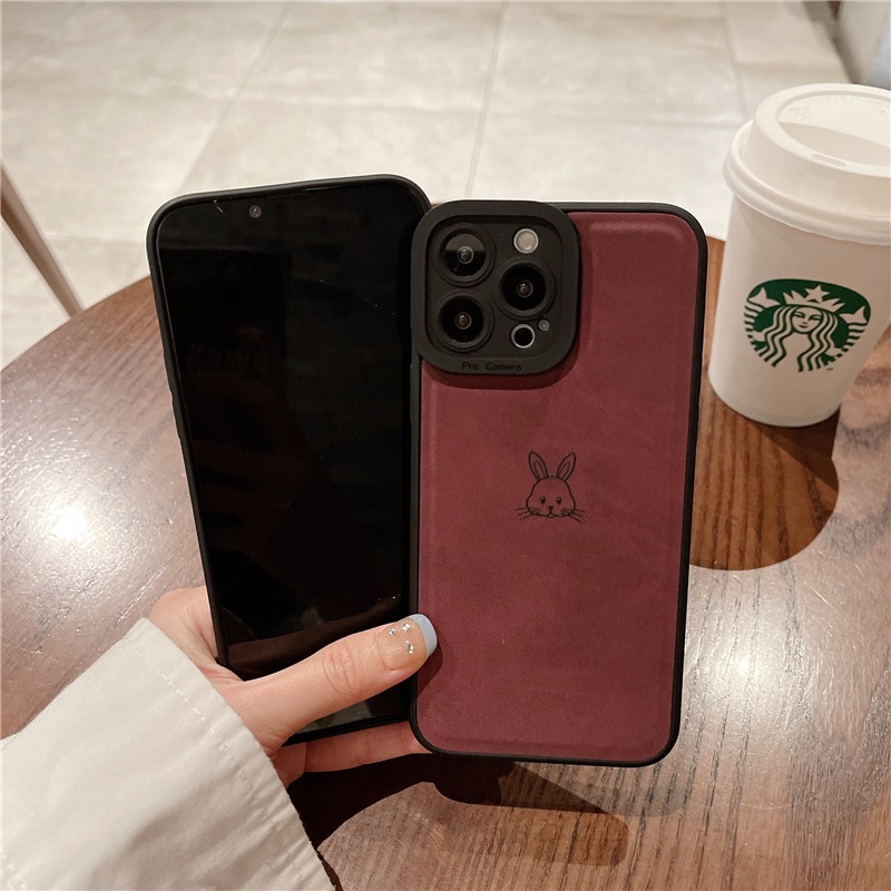 Soft Case Motif Kelinci 3D Untuk IPhone 11 12 13 14 Pro MAX Plus X XS MAX 7 8 Plus