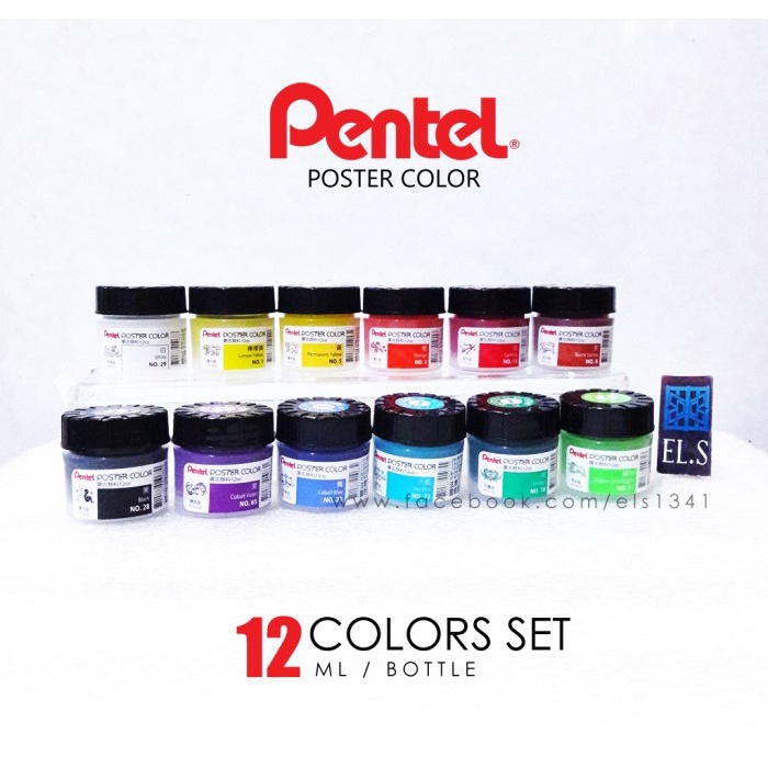 

Murah Pentel Poster Colors Set 12 Warna (12 Ml) Cat Poster Bagus