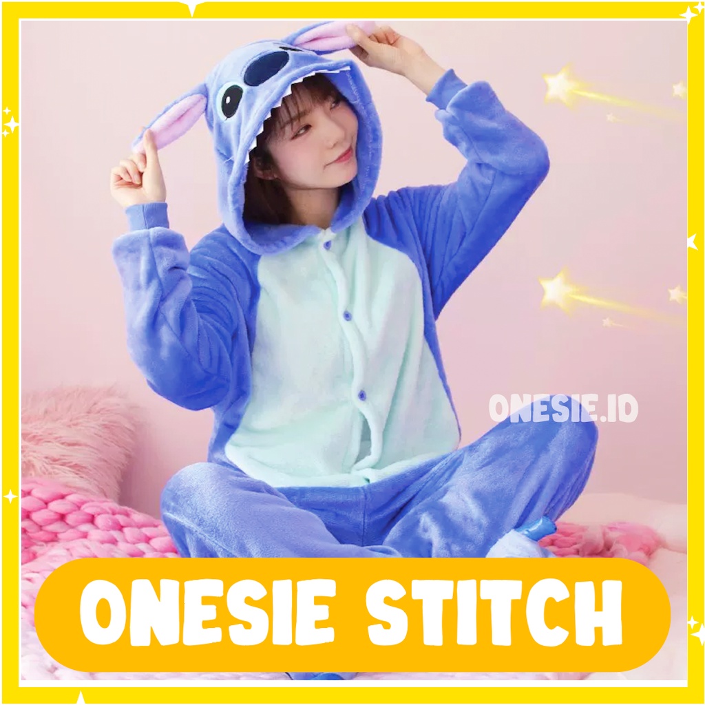 PIYAMA ONESIE KOSTUM BAJU DEWASA STITCH