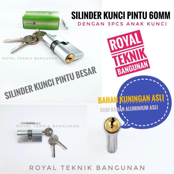 Pengaman Silinder Kunci Pintu Besar 60Mm / Cylinder Lock Door 60 Mm