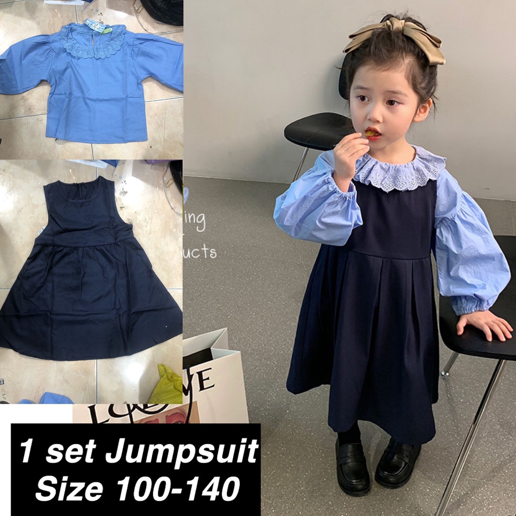 (LOLY-JKT) BS-324 SETELAN ANAK 2in1 NAVYSUIT 100-140