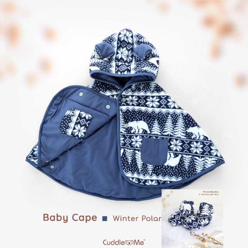 PAKET HEMAT- CuddleMe Promo bundle Babycape dan Fitted Booties (JAKET BAYI)