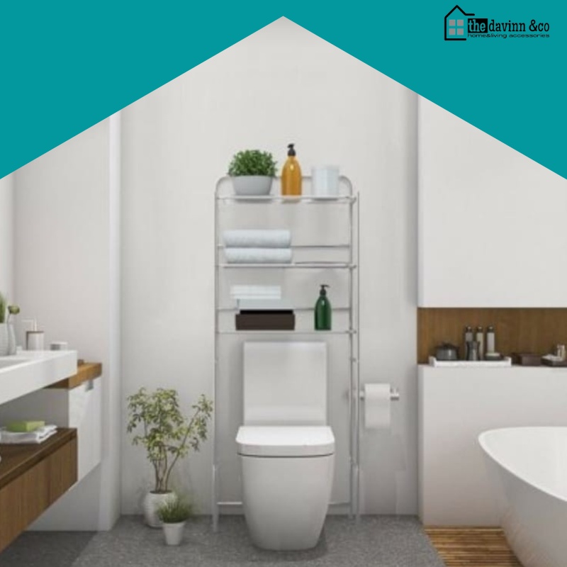 Rak susun Kamar Mandi stainless Rak kamar Mandi 3 Susun Tingkat Rak Toilet Tempat Sabun Tisu Rak Sabun Toilet kamar Mandi Tempat Sabun Mandi Handuk Kosmetik Tissue Serbaguna Multifungsi Stainless Kuat Kokoh Anti Karat Murah Minimalis Serbaguna