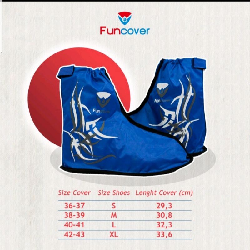 Cover Shoes/Jas Sepatu/Sarung Sepatu/Jas Hujan Sepatu Anti Air FUNCOVER Pria Wanita