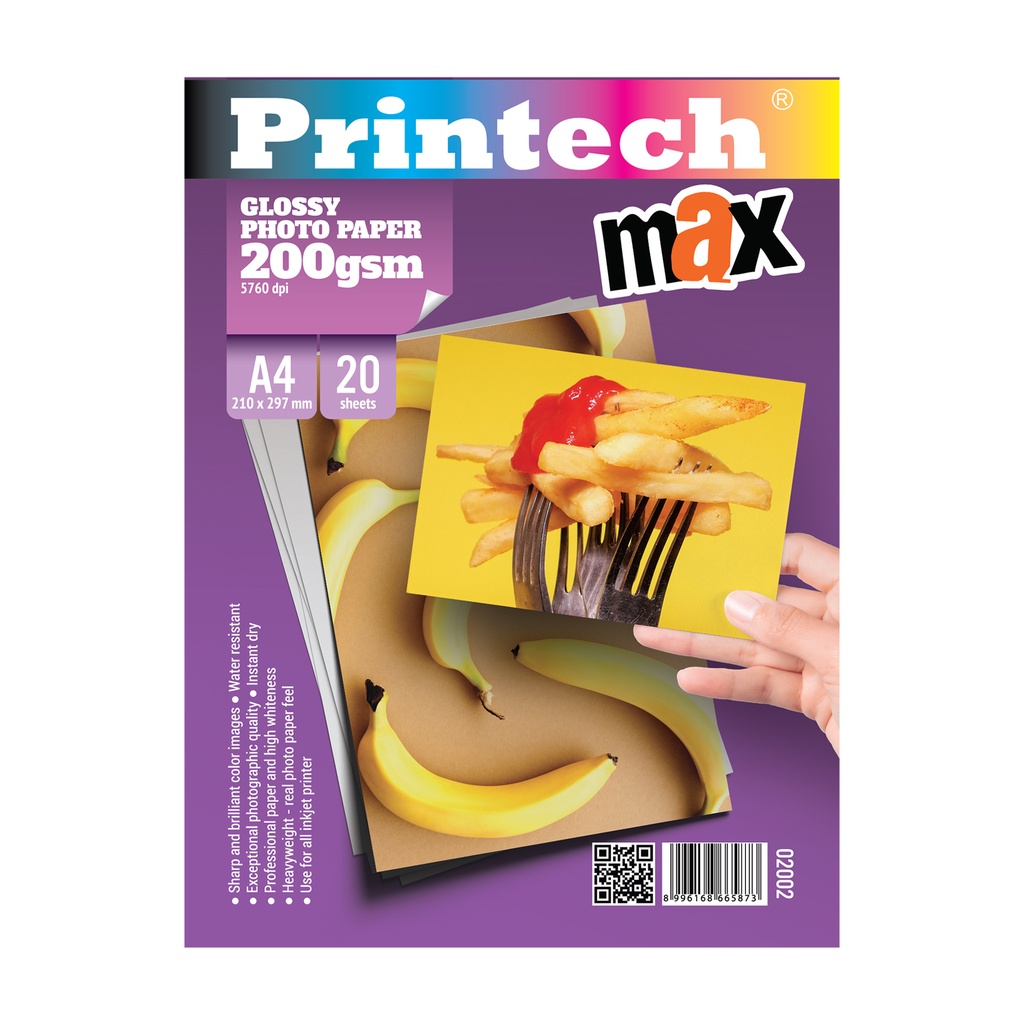 

Kertas Foto / Photo Paper Printech Glossy MAX A4 200gsm - 02002