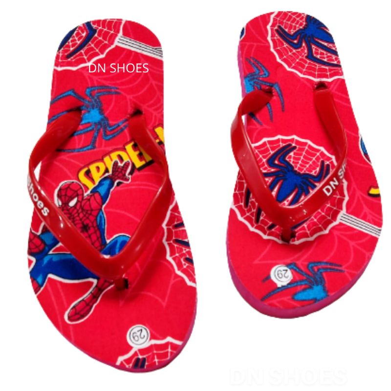 Sandal Anak Laki-Laki Karakter Laba laba Spider Biru Merah
