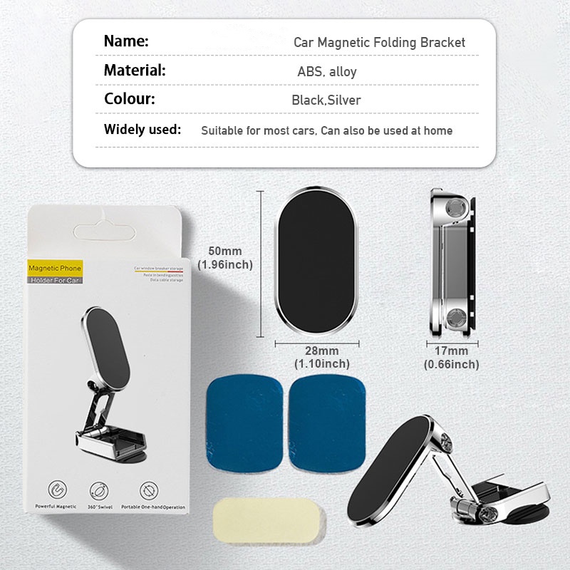 Holder Handphone Magnetik Multifungsi Dapat Dilipat 360 Derajat Untuk Mobil° Holder Handphone Dapat Berputar Untuk Dashboard Mobil