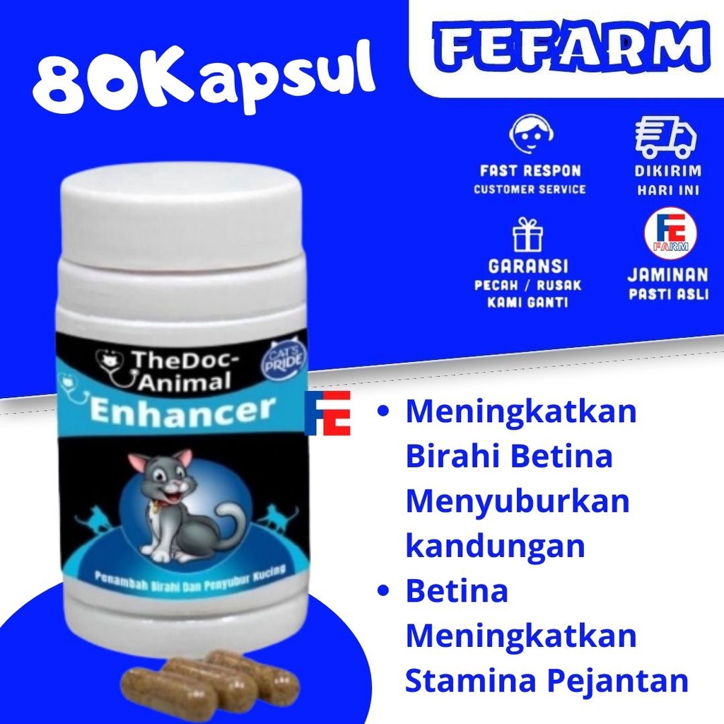 Obat Suplemen Birahi dan Penyubur Kucing Betina dan Jantan FEFARM