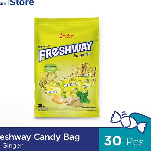 

Cepaat--Freshway Ice Ginger Candy Bag 30 pcs x 3.5 g