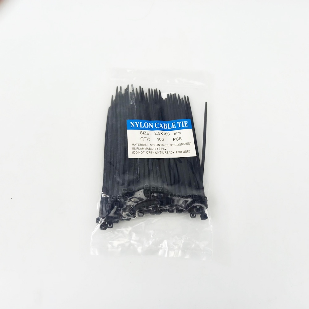 [GROSIR] Alat Pengikat Ret Tali Tis Tali Ret Kabel Tis Ties Self Locking Wire Zip Cable Organizer 2.5x100mm 100 PCS