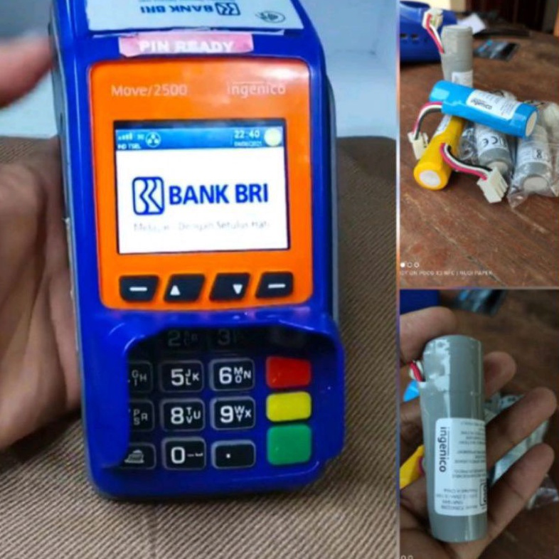 Baterai edc type ingenico move 2500