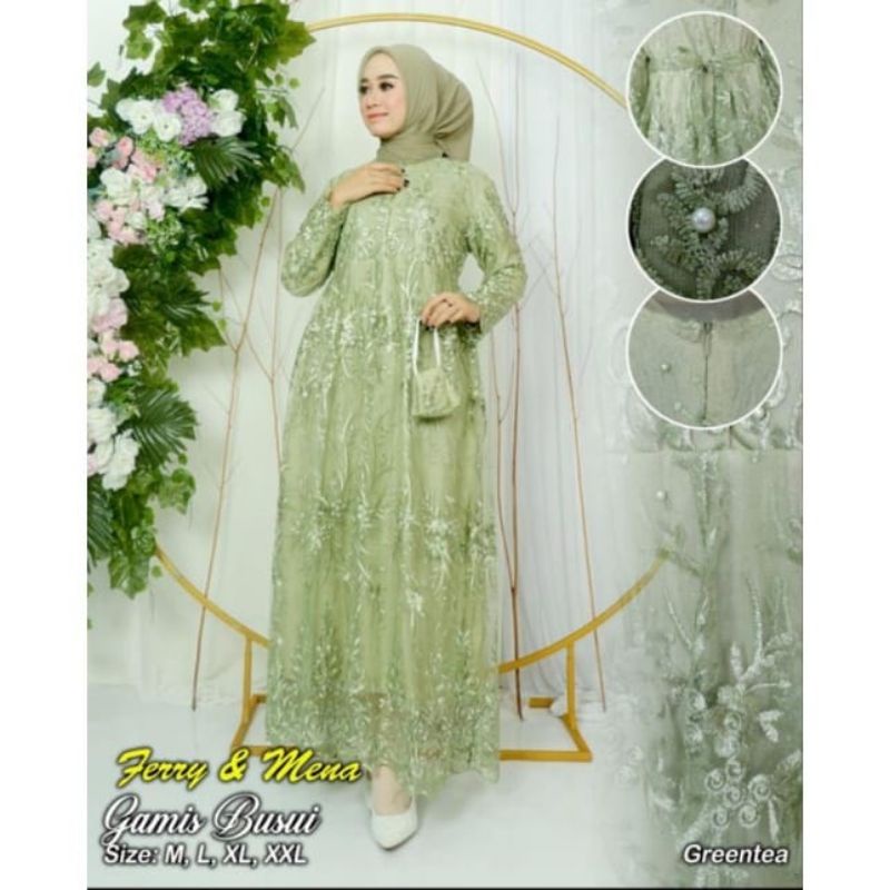 Gamis brokat busui//dress modern kondangan//gamis pesta modern//gamis terlariss//gamis murah//gamis lebaran