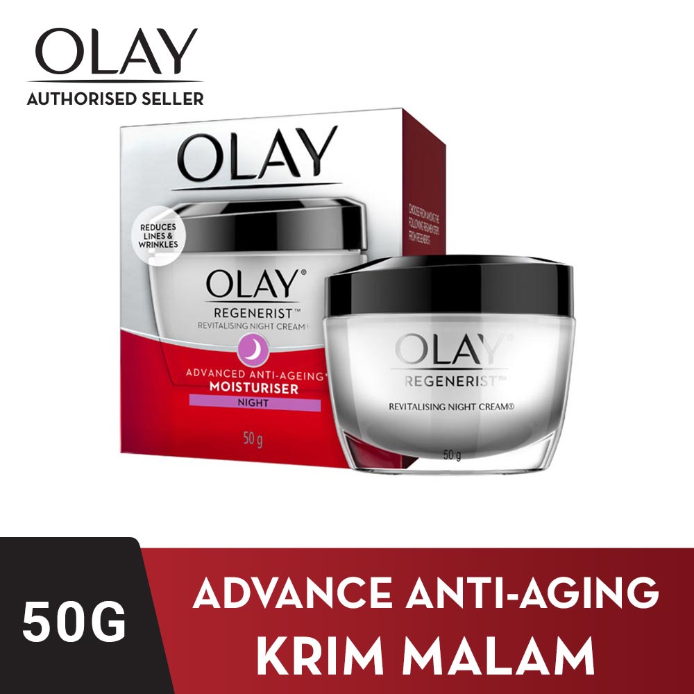 Olay Regenerist Revitalizing Night Cream Pelembab Wajah Krim Malam Anti Aging Moisturizer 50g