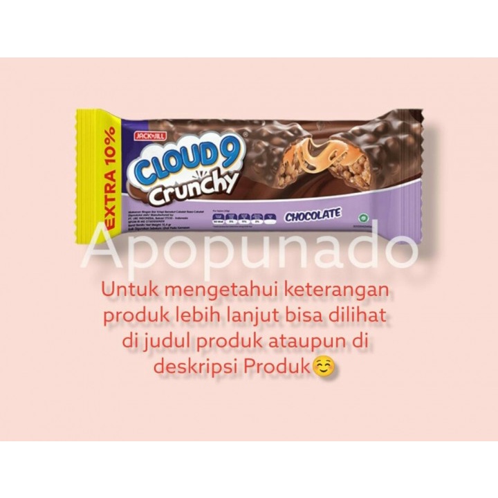 

Cloud9 Crunchy chocolste 15,4 gram snack