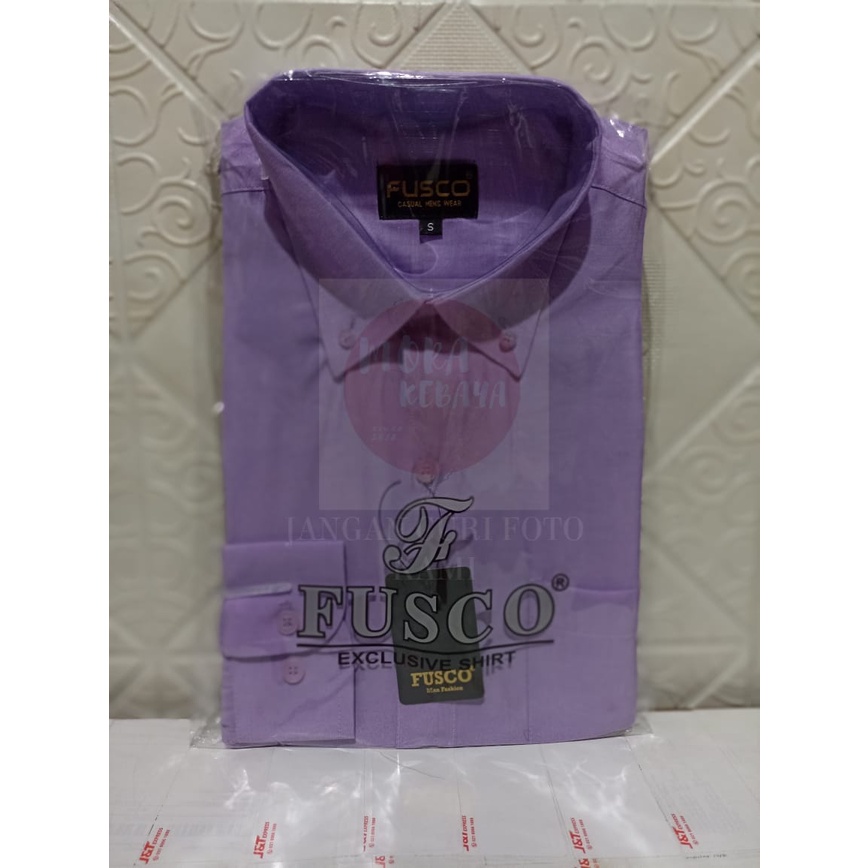 Kemeja polos reguler lengan panjang LILAC fusco_kemeja kerja_kemeja pria_kemeja kuliah_kemeja formal_kemeja