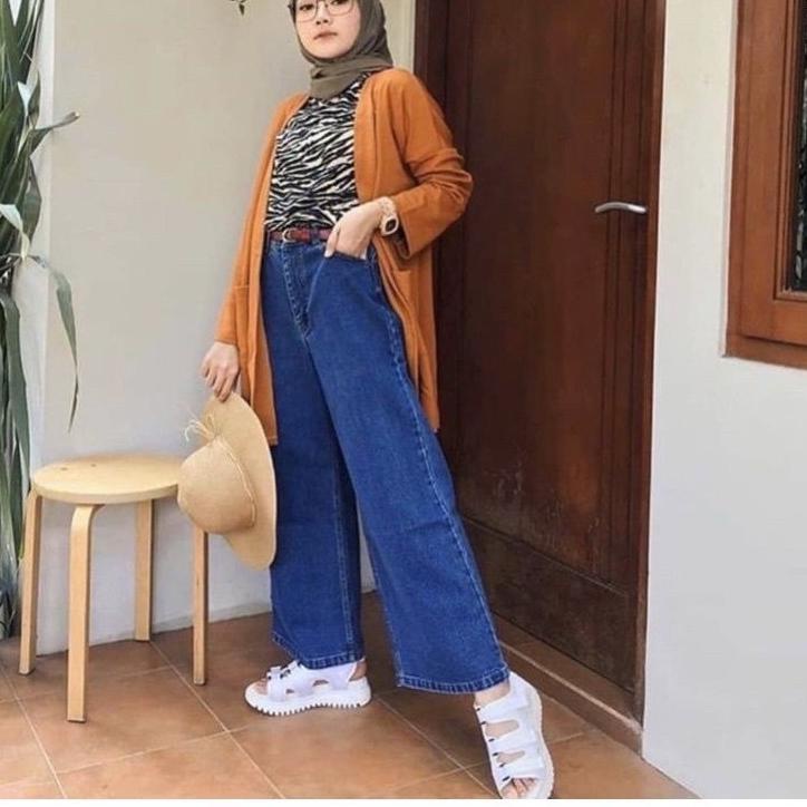 Murah Banget Celana Kulot Wanita Jeans Warna Kulot Lilac Putih Army Coklat Khaki Jins Masakini
