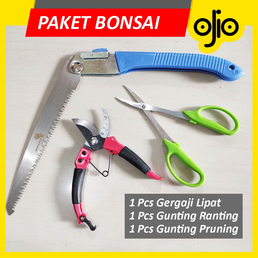 Jual Ojio Peralatan Bonsai Tanaman Gunting Ranting Gunting Pruning Daun Gergaji Lipat Bonsai 