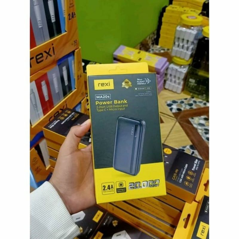 POWER BANK REXI MA20s 2port USB type c & Micro 2,4A