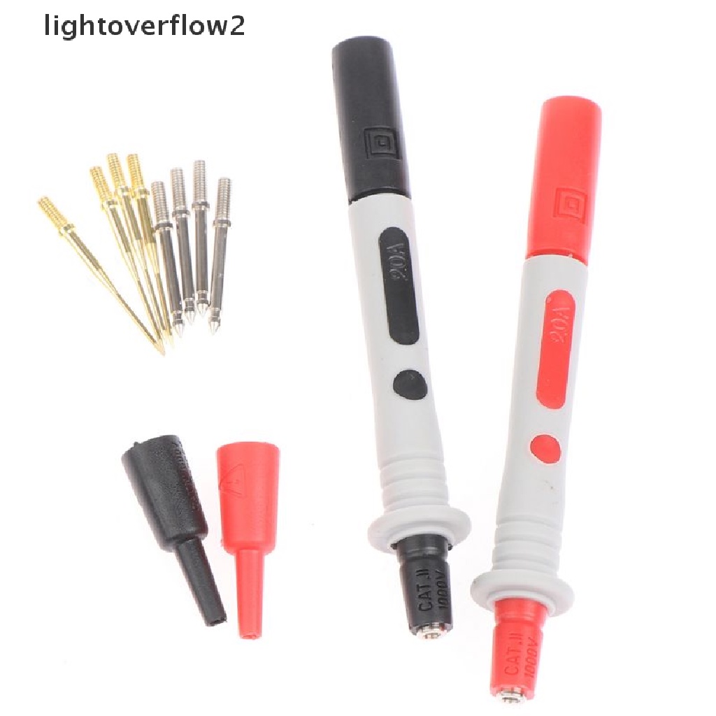 (lightoverflow2) 2pcs / Set Test pen Multi Fungsi Untuk Multimeter