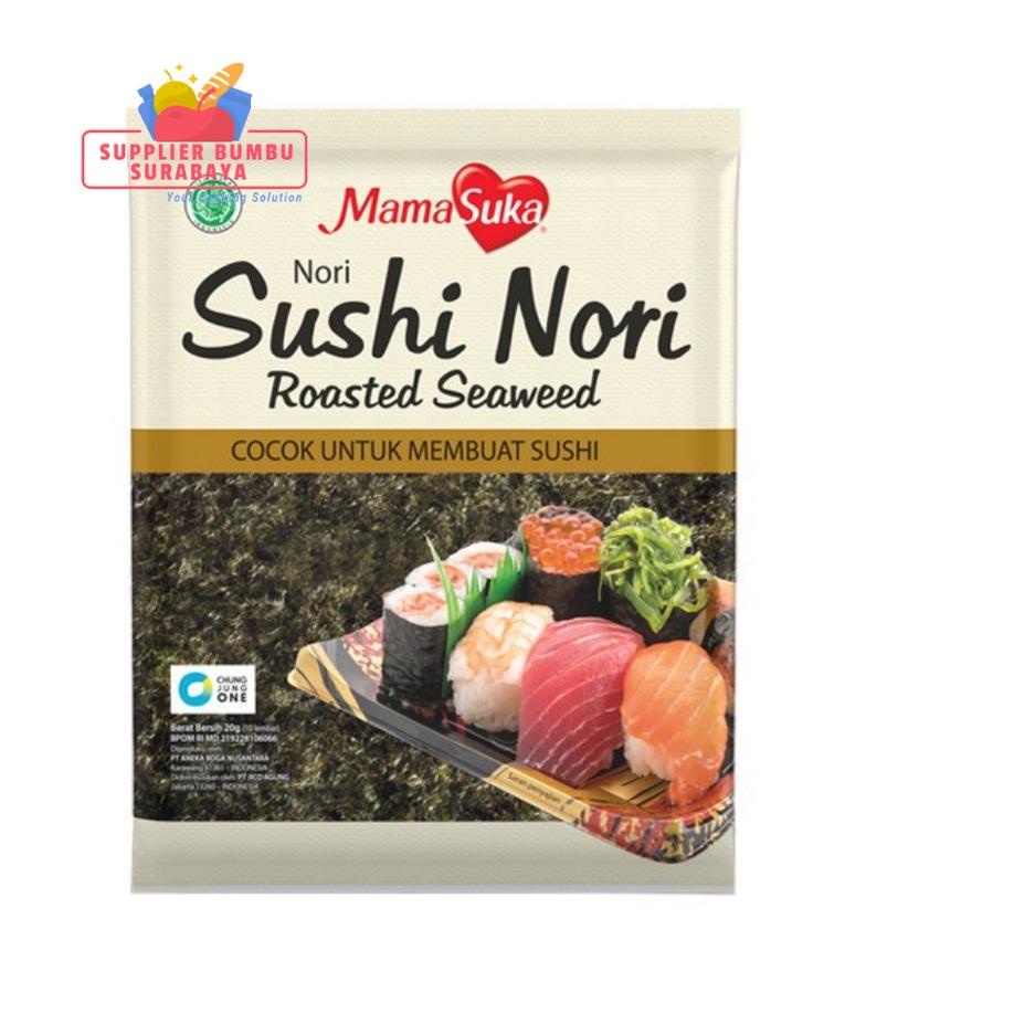 

10.10 STOK READY MamaSuka Rumput Laut Gimbap Sushi Nori Roasted Seaweed 20g serbuuu !