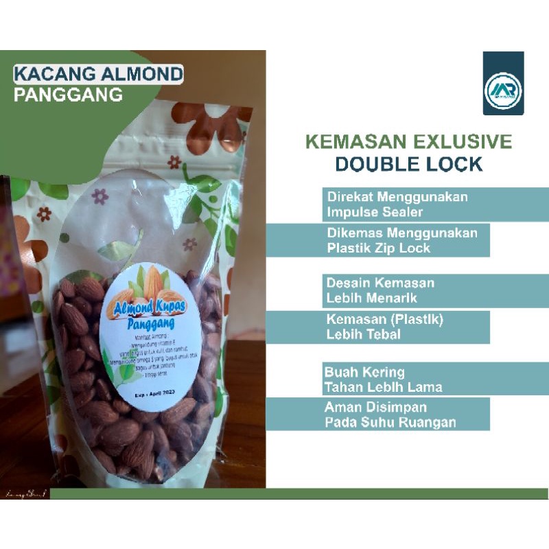 

Kacang Almond Kupas Panggang Premium 250 gr | Cemilan Sehat