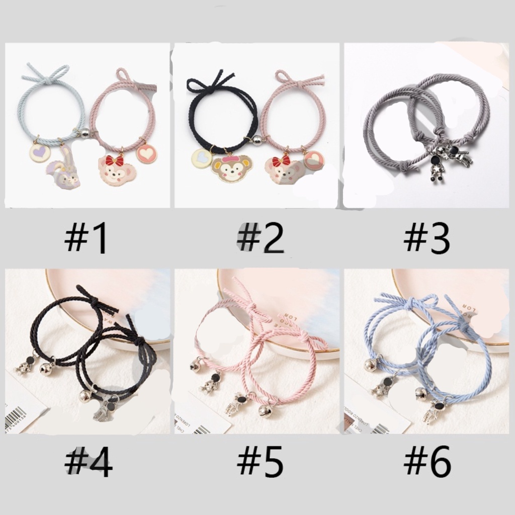 Gelang Couple / 2 Pcs Gelang Desain Astronot Kuromi Cinnamoroll Untuk Pria Dan Wanita