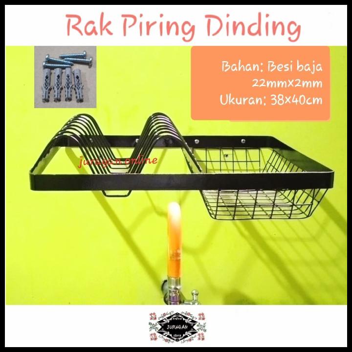 Rak Piring Wastafel Dinding/Rak Peniris Piring/Rak Piring Gantung