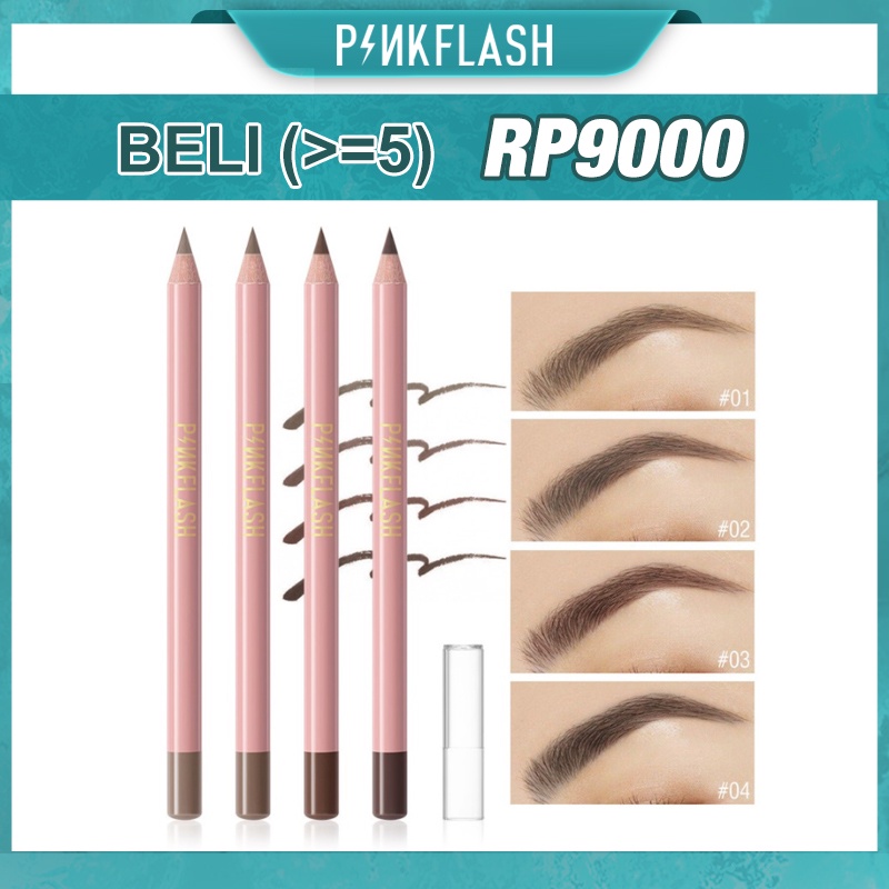 PINKFLASH #Ohmyemoji  Waterproof Durable Soft Eye Brow Pencil Wooden Eyebrow Pen-Pensil Alis