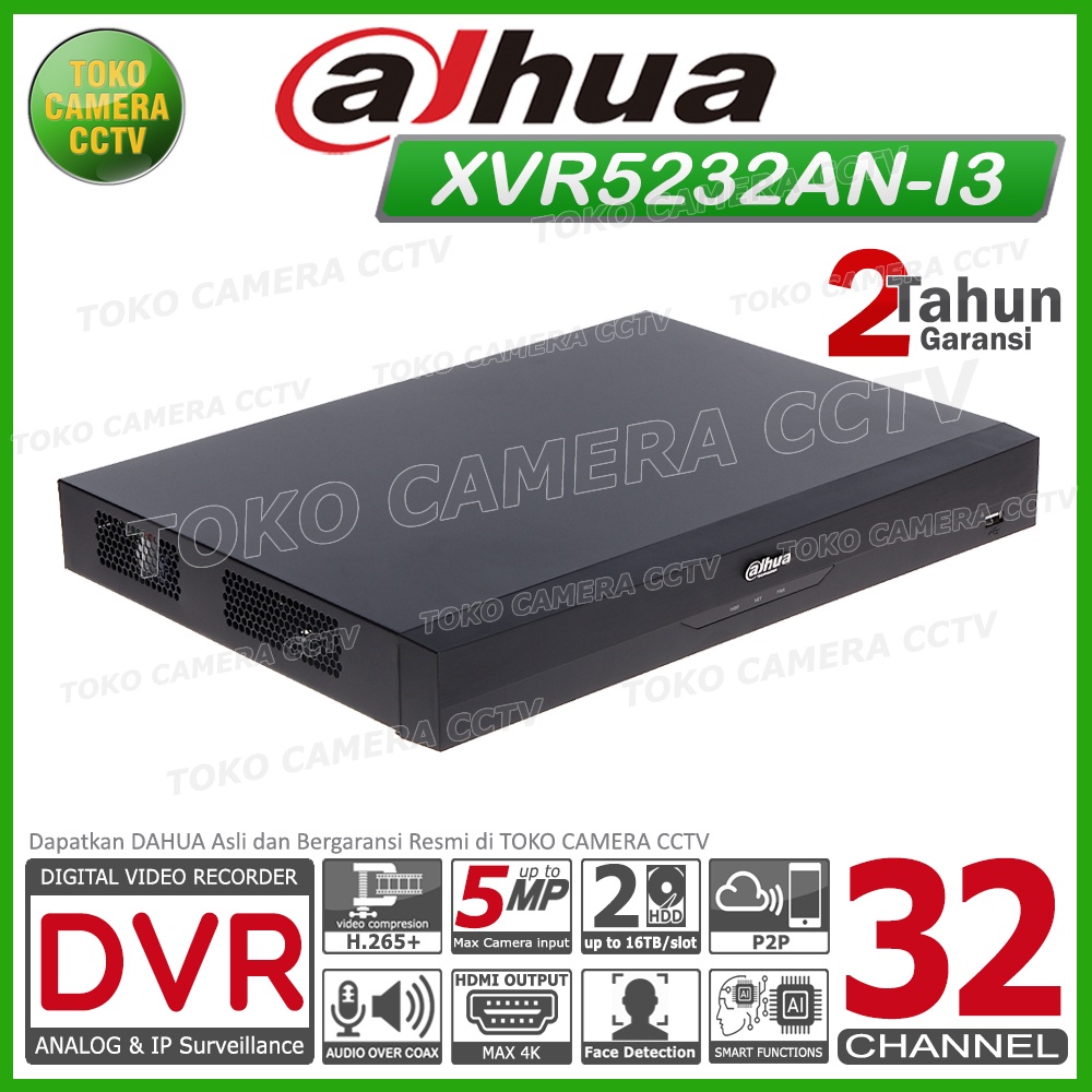 DVR CCTV 32 CHANNEL DAHUA XVR5232AN-I3 / DVR 32 CH XVR 5232AN-I3