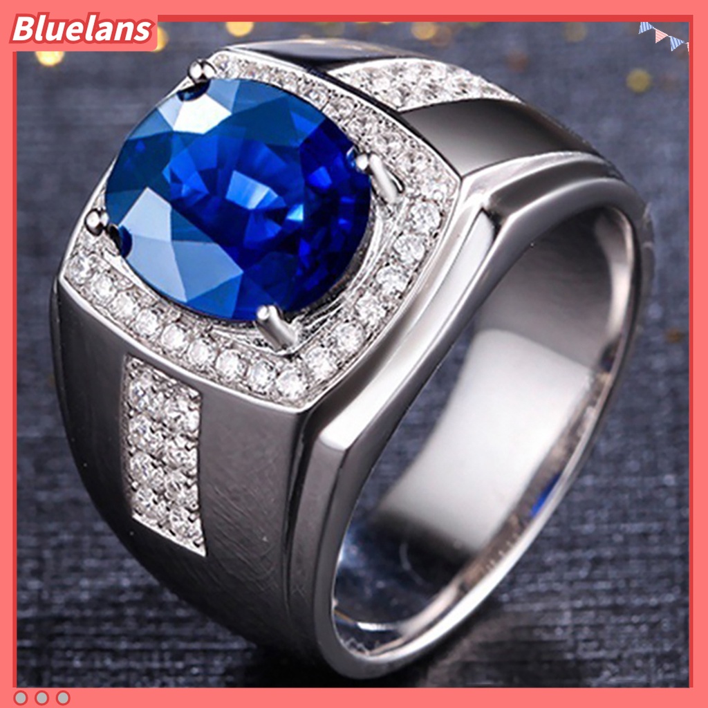 Cincin Jari Bahan Cubic Zirconia Berlian Imitasi Untuk Pria