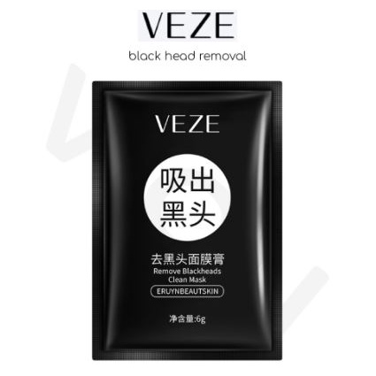 VEZE Blackhead Removal Clean Activated Charcoal Mask Masker Hitam Komedo