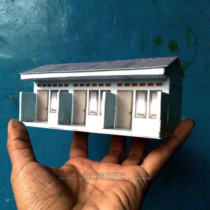 Hemat Diorama Diecast Skala 64 - Miniatur Rumah Petak Kontrakan Limited