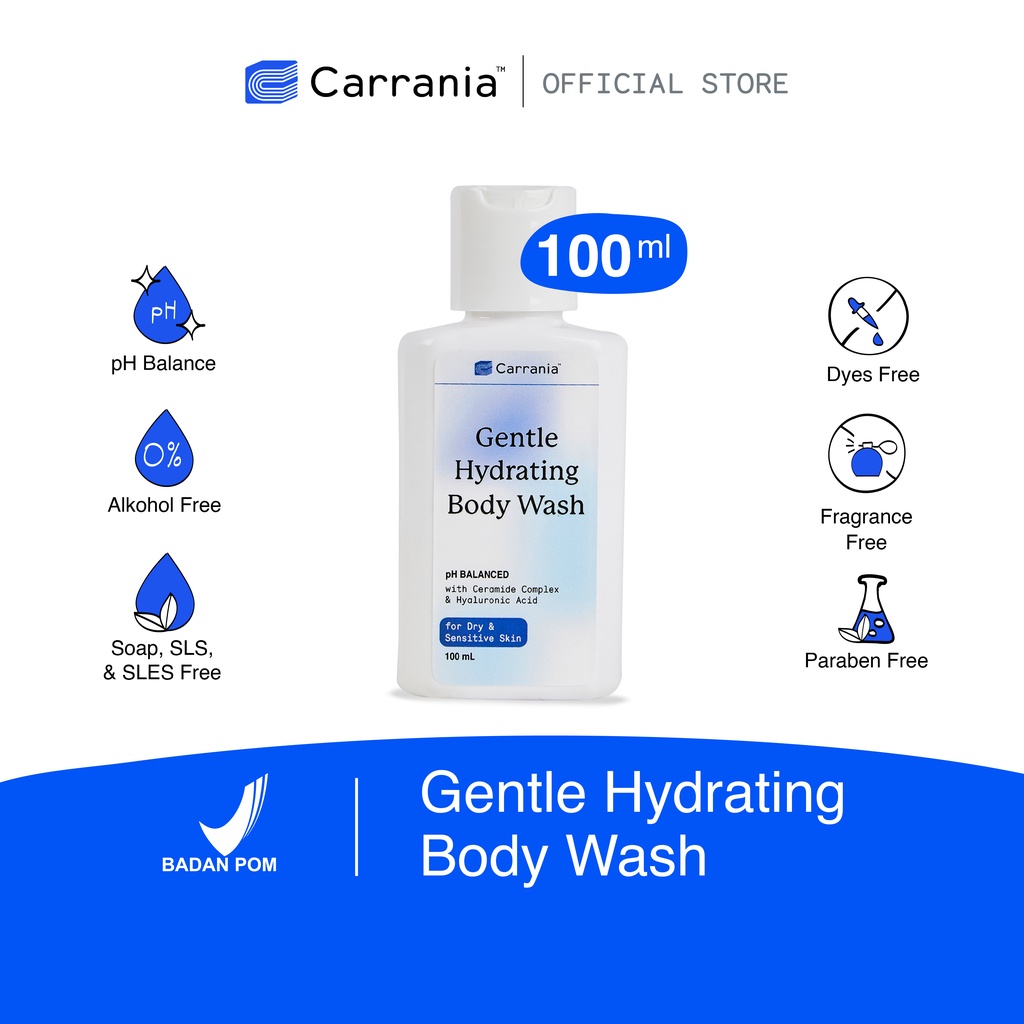 Jual Carrania Gentle Hydrating Body Wash 100ml Dry & Sensitive Skin