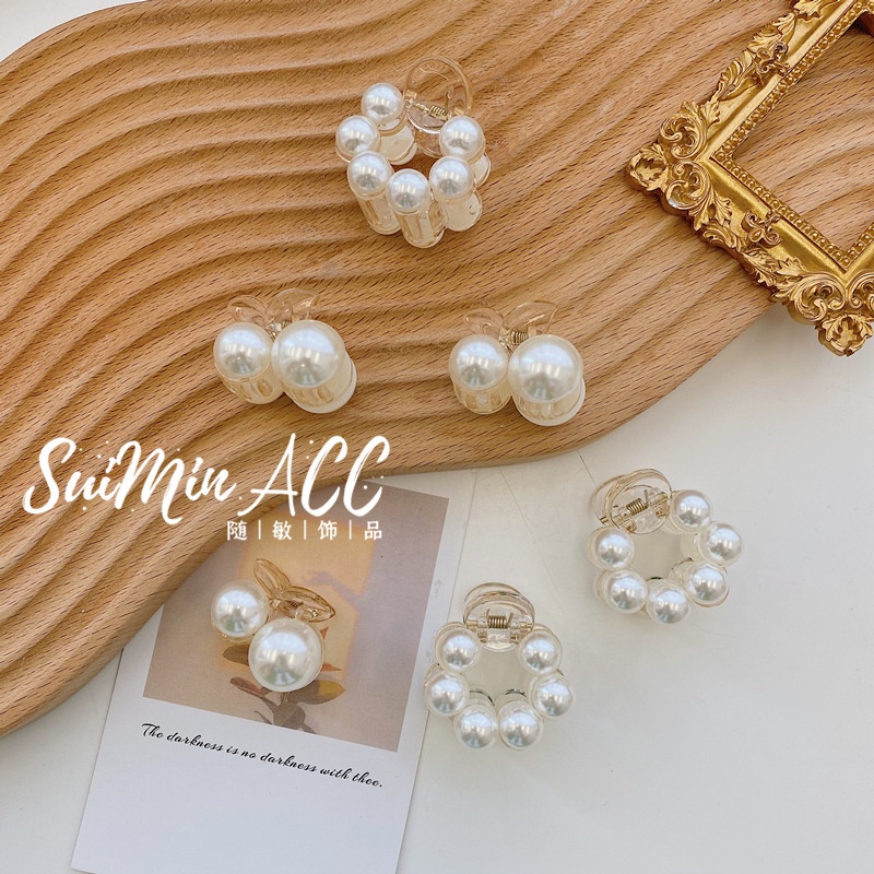 JEPIT HAIRCLIP PEARL JEPITAN RAMBUT JEDAI AKRILIK MINI MUTIARA KECIL KLIP PONI BULAT BUNDAR CAKAR KOREA AKESESORIS WANITA KOREAN WOMEN HAIR BANGS FRINGE CLIPS MINI SMALL SIZE CLAW ACCESSORIES CLUTCHER CLIP PEARLS STONE CIRCLE ROUND