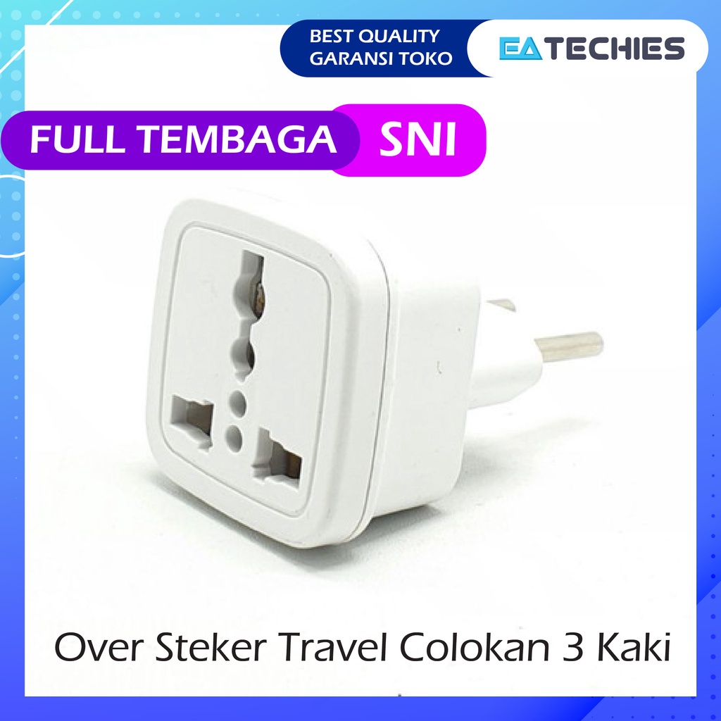 Over Steker Travel Adaptor Sambung Colokan kaki 3 STEKER HIGH QUALITY