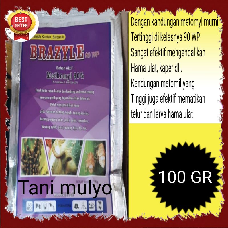 INSEKTISIDA Brazyle metomyl 90% 100 gram