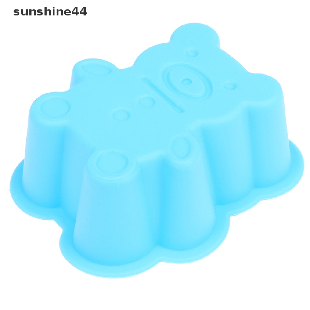 Sunshine 1Pc Cetakan Kue / Sabun Diy Bentuk Binatang Bahan Silikon Ukuran 7cm