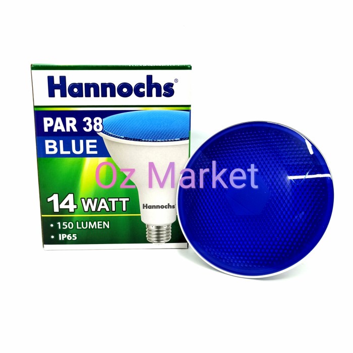 Lampu Sorot Par38 14 W Hannochs PAR 38 LED14 Watt Cahaya Biru
