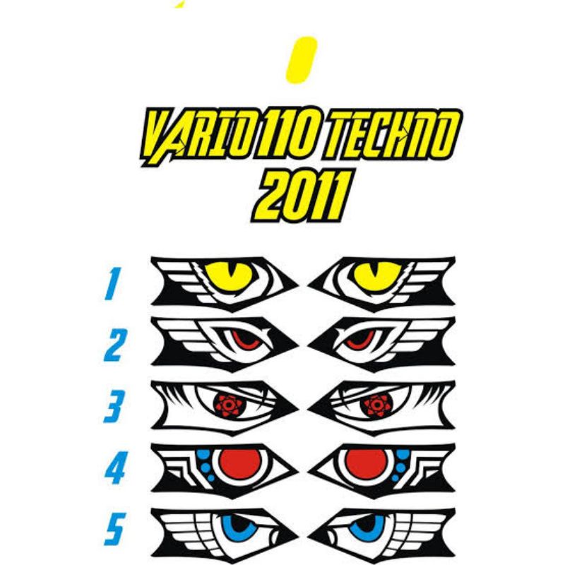 Sticker Lampu Vario Techno Tahun 2010 / Vario Techno