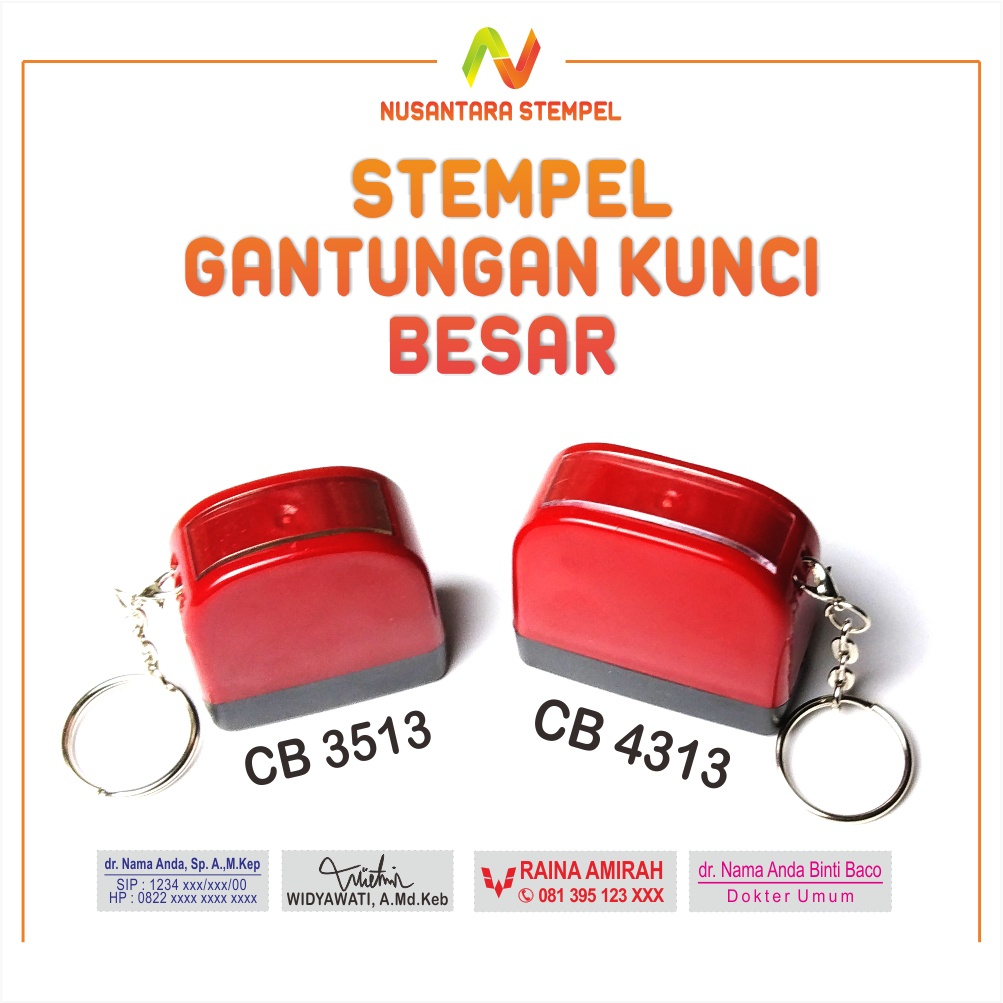 

Stempel Custom Nama Dokter Bidan Perawat Apoteker Cap Stampel Flash Warna Otomatis Gantungan Kunci stamp Ganci CB 4313 dan CB 3513Besar