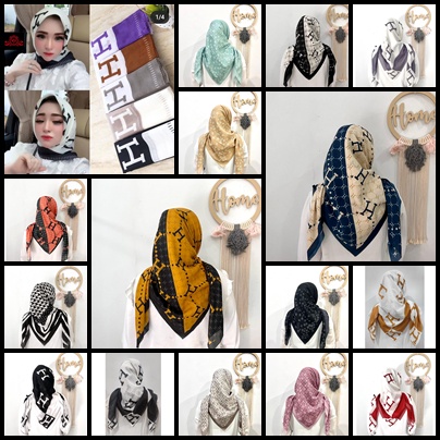 JILBAB SEGIEMPAT VOAL MOTIF H HS DORA LASABEL KEYZ HIJAB KH0016