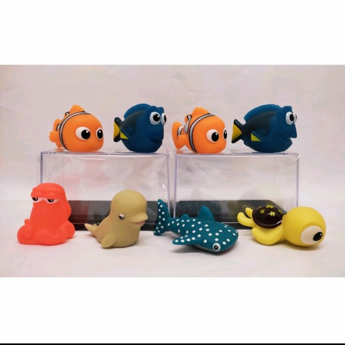 Jualan Topper Ikan Nemo Set, Hiasan Kue Nemo, Dori, Mainan Nemo Figure Ikan Trendi
