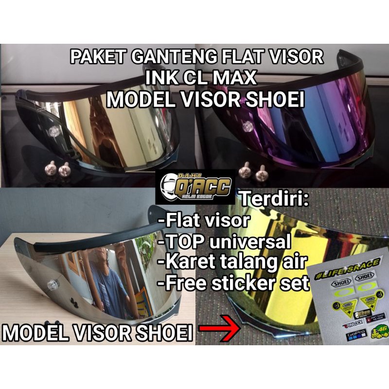 PAKET GANTENG FLAT VISOR IRIDIUM INK CL MAX